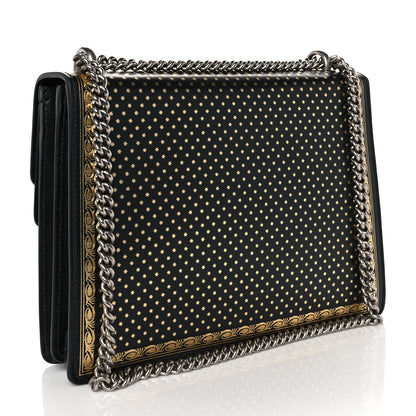 Gucci X SEGA Calfskin GUCCY Stars Medium Dionysus Shoulder Bag Black Gold 3 of 9