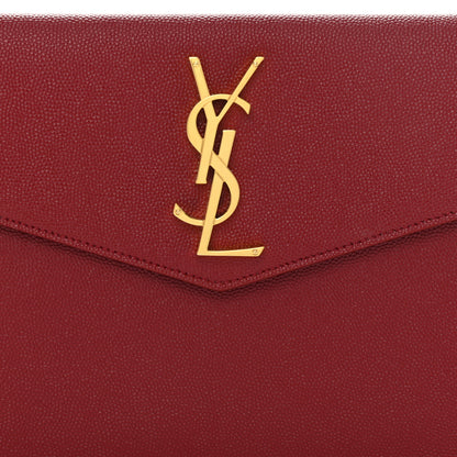 Saint Laurent Grain De Poudre Uptown Pouch Red 7 of 9