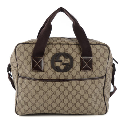 Gucci GG Plus Monogram Interlocking G Briefcase Brown 1 of 7