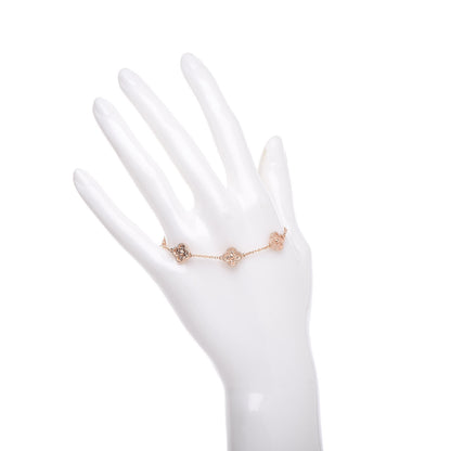 Van Cleef & Arpels 18K Rose Gold 6 Motifs Sweet Alhambra Bracelet 2 of 4