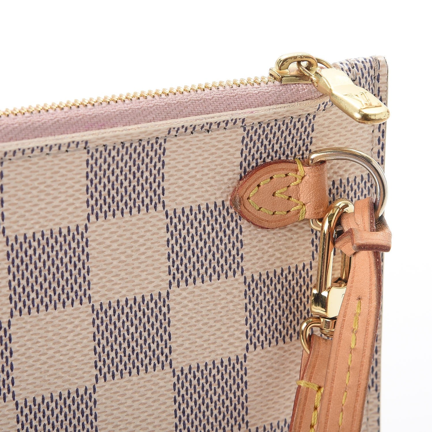 Louis Vuitton Damier Azur Neverfull MM GM Pochette Rose Ballerine 10 of 10