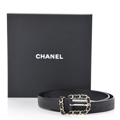Chanel Calfskin Chain Belt 80 32 Black 5 of 5