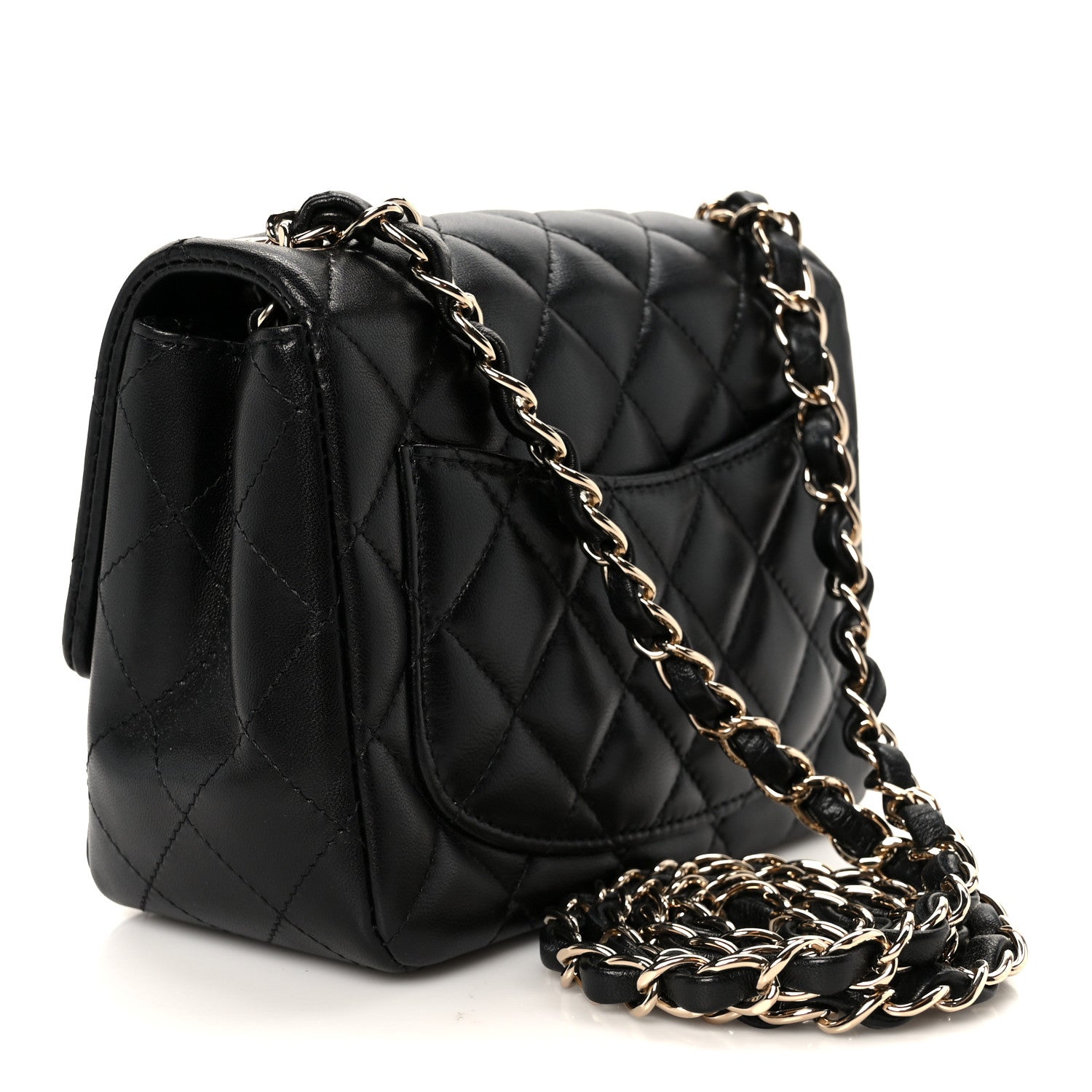 Chanel Lambskin Quilted Mini Square Flap Black 3 of 12