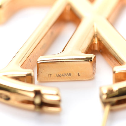 Louis Vuitton Metal Louise Hoop Earrings Gold 4 of 4