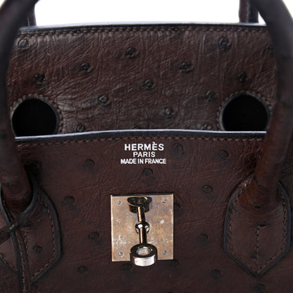 Hermes Ostrich Birkin 35 Chocolate 5 of 10