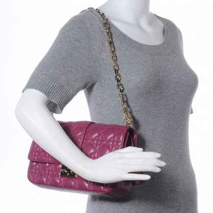 Christian Dior Lambskin Cannage Medium Miss Dior Flap Hortensia 2 of 7