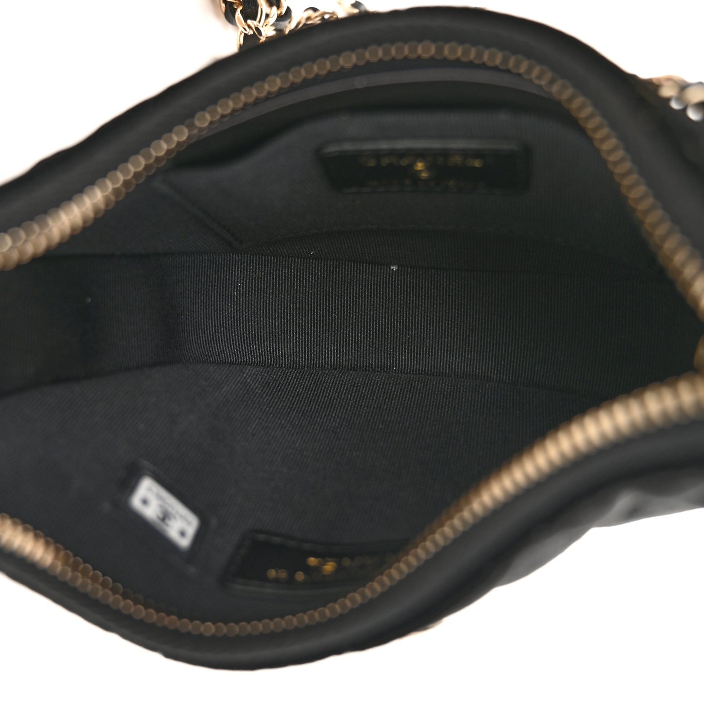 Velvet Crystal Quilted Chain Hobo Black