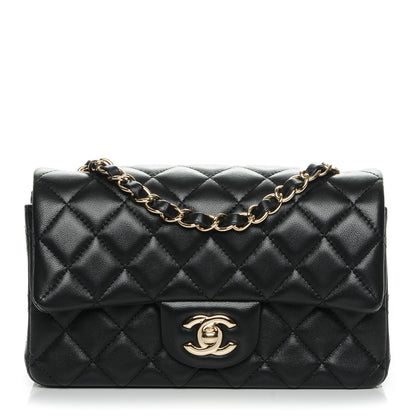 Chanel Lambskin Quilted Mini Rectangular Flap Black 1 of 7