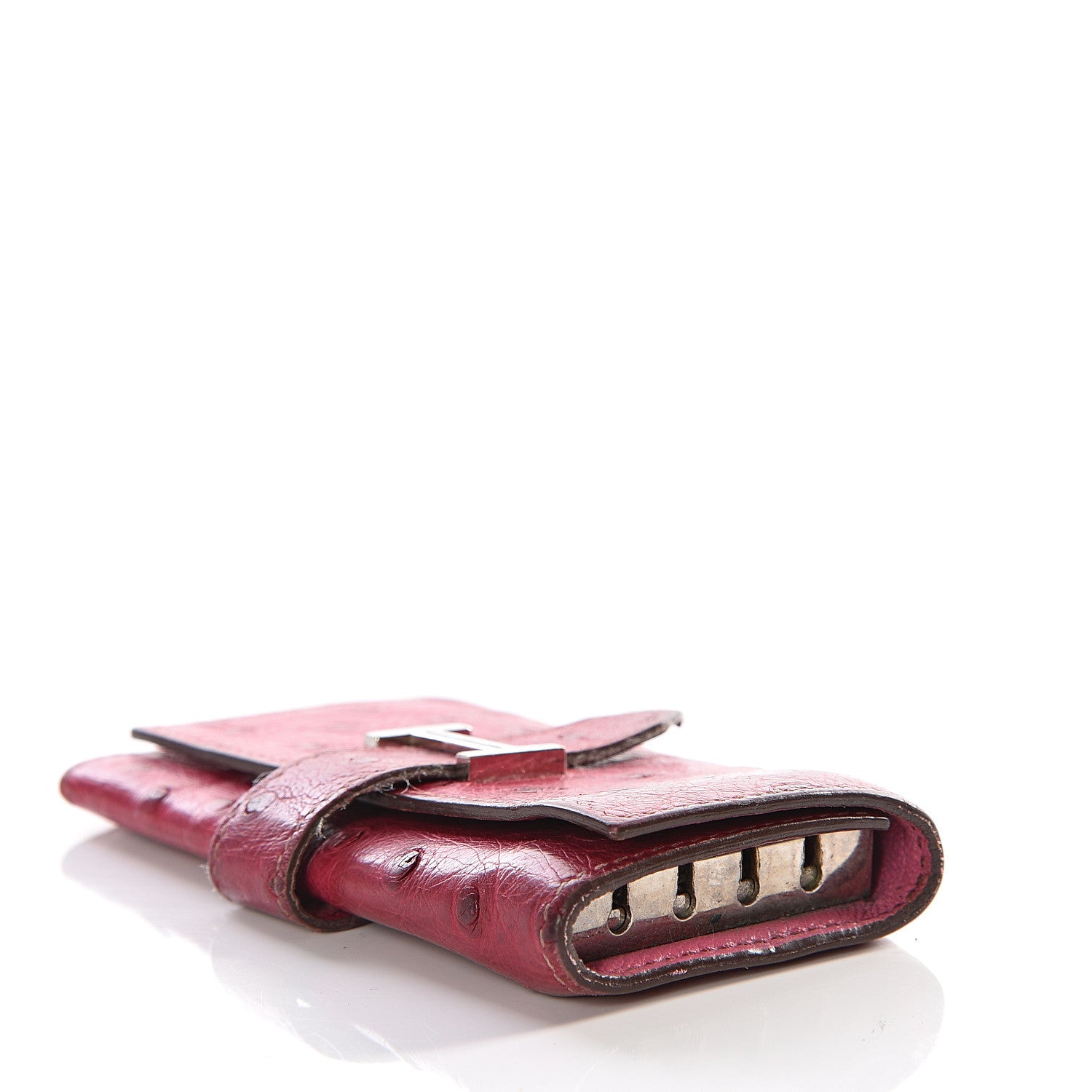 Hermes Ostrich Bearn Multicles 4 Key Holder 6 of 14