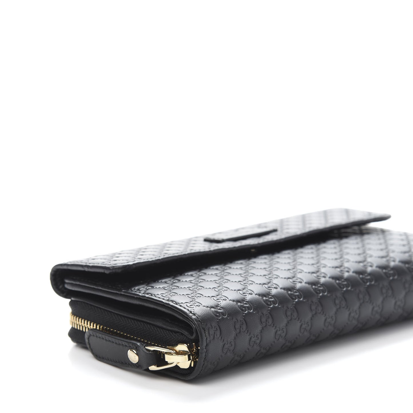 Soft Microguccissima Continental Zip Wallet Black