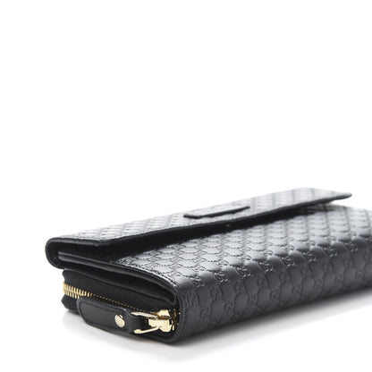 Gucci Soft Microguccissima Continental Zip Wallet Black 9 of 11