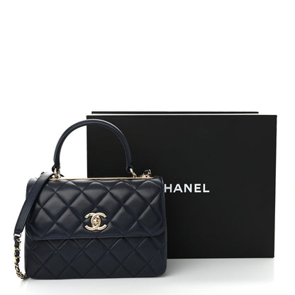 Chanel Lambskin Quilted Small Trendy CC Flap Dual Handle Bag Navy 11 of 11