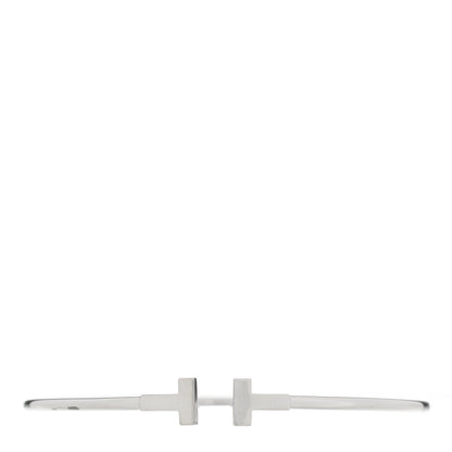 Tiffany 18K White Gold Narrow T Wire Bracelet 2 of 3