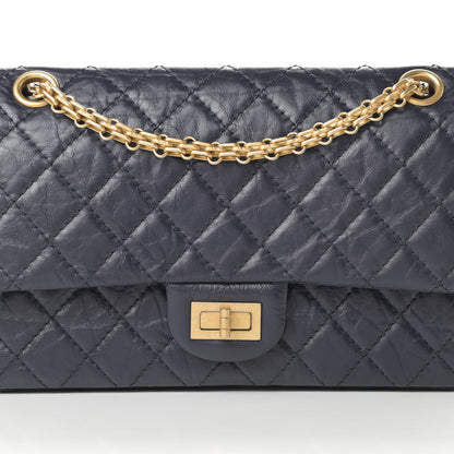 Chanel Aged Calfskin Quilted 2.55 Reissue 225 Flap Navy 8 of 13