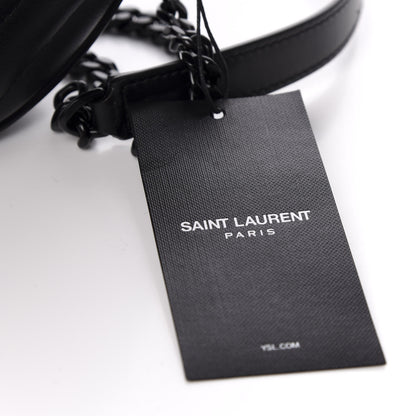 Saint Laurent Calfskin Matelasse Chevron Round Vinyle Camera Bag Black 11 of 12