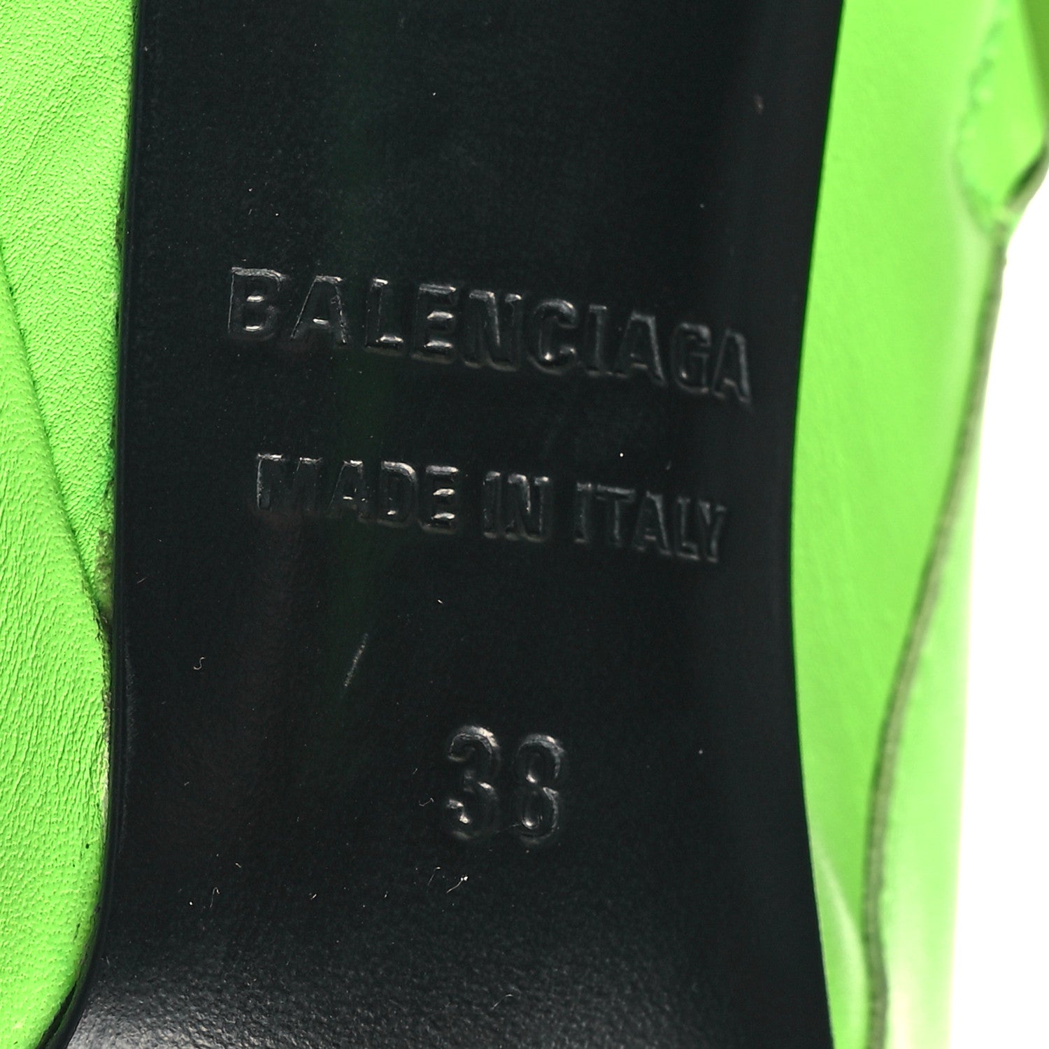 Balenciaga Calfskin Pointed Toe Knife Thigh High Boots 38 Green 7 of 8