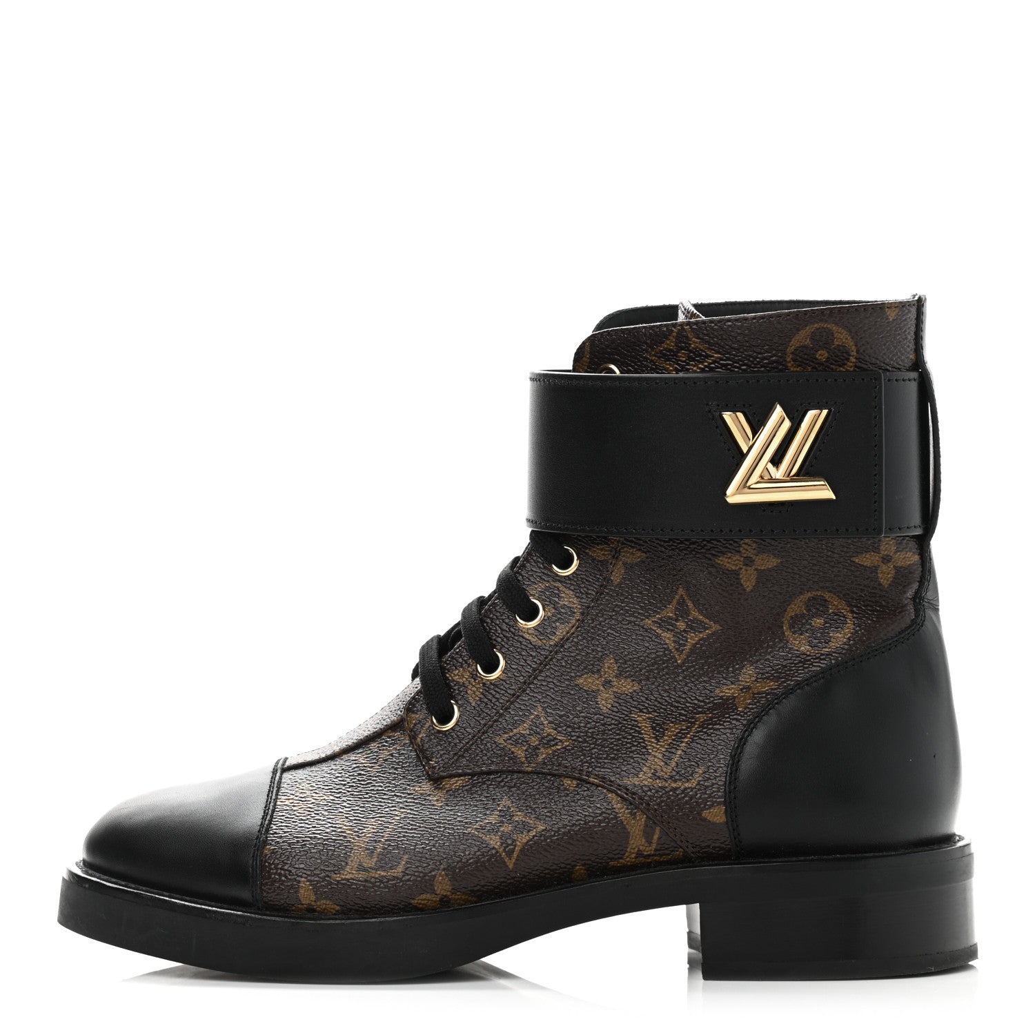 Louis Vuitton Calfskin Wonderland Ranger Boots 39 Black 1 of 8