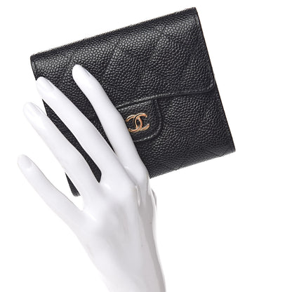Chanel Caviar Quilted Compact Flap Wallet Black 2 of 9