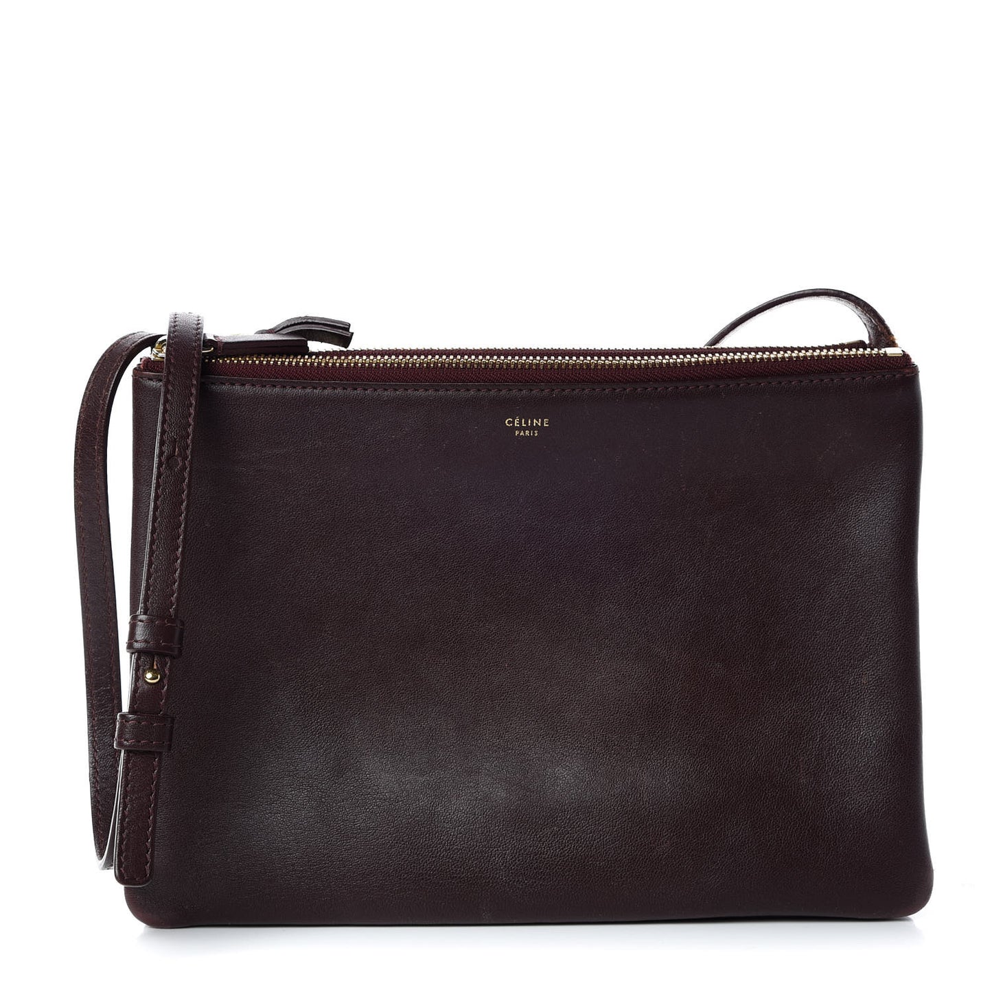 Smooth Lambskin Large Trio Crossbody Bag Bordeaux