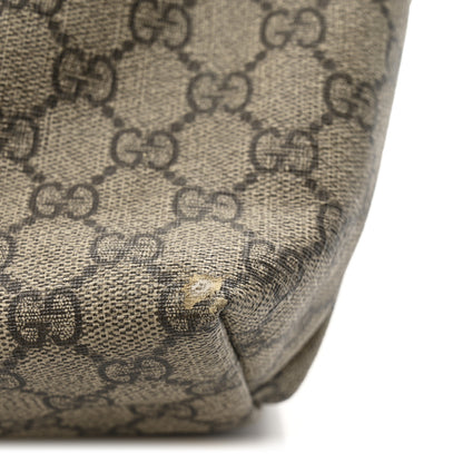 Gucci GG Supreme Monogram Large Zippered Shopping Tote Dark Brown 11 of 13
