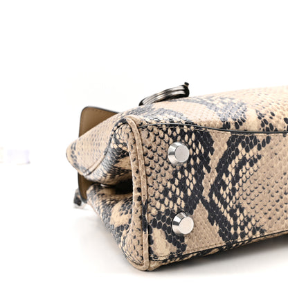 Balenciaga Python Embossed Calfskin Mini Rodeo Top Handle Handbag Natural 8 of 9