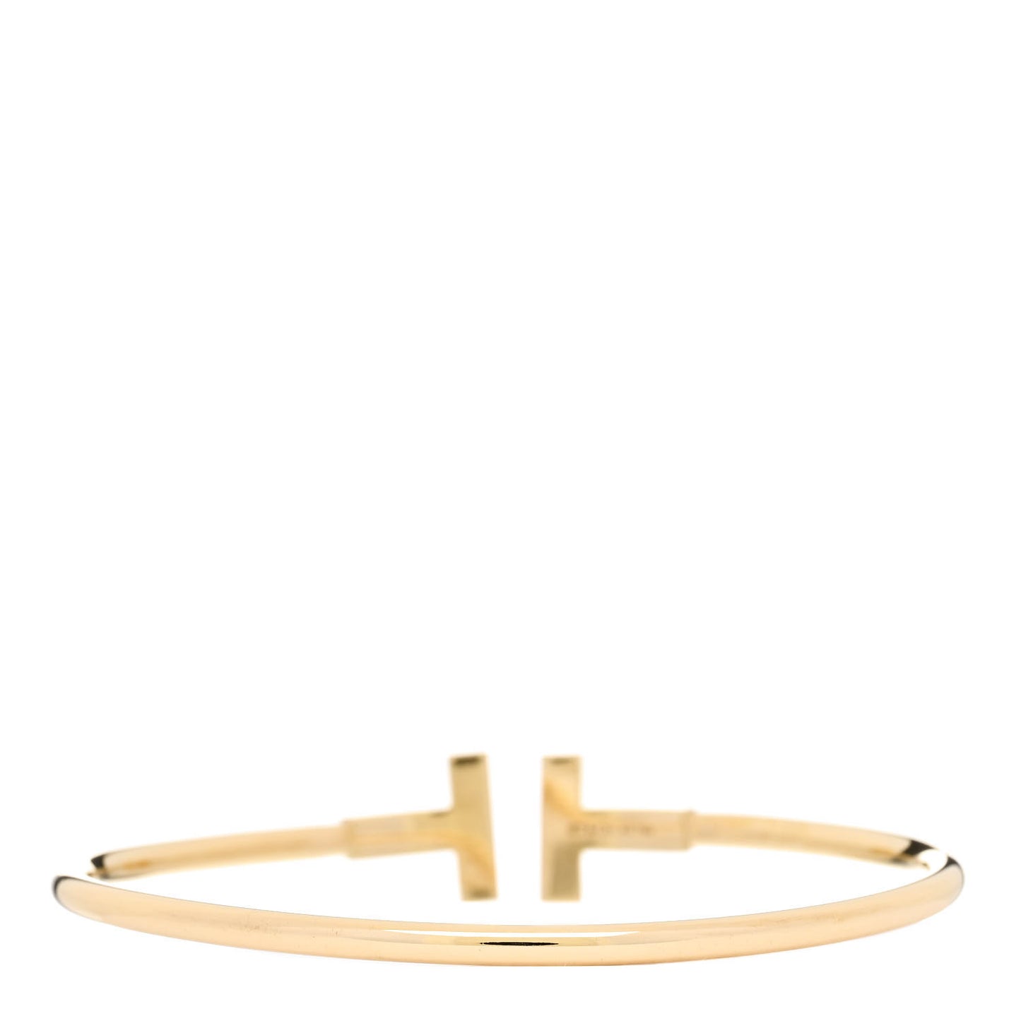 18K Yellow Gold Diamond T Wire Bracelet