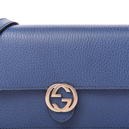 Gucci Dollar Calfskin Interlocking G Chain Wallet Caspian 10 of 11