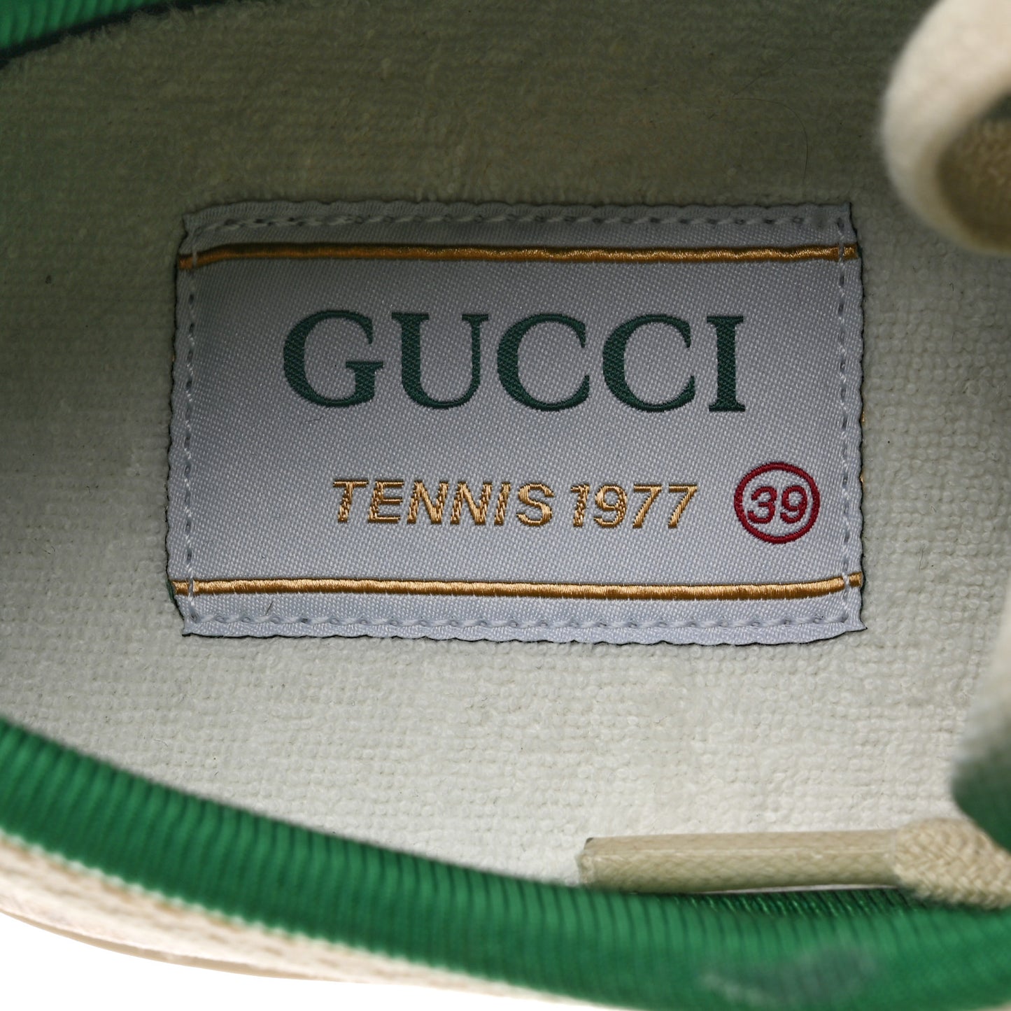 GG Supreme Monogram Water Flora Web Womens 1977 Tennis Sneakers 39 Beige White Multicolor Mystic White