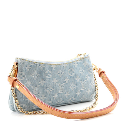 Louis Vuitton Monogram Denim Liv Pochette Sky Blue 3 of 10