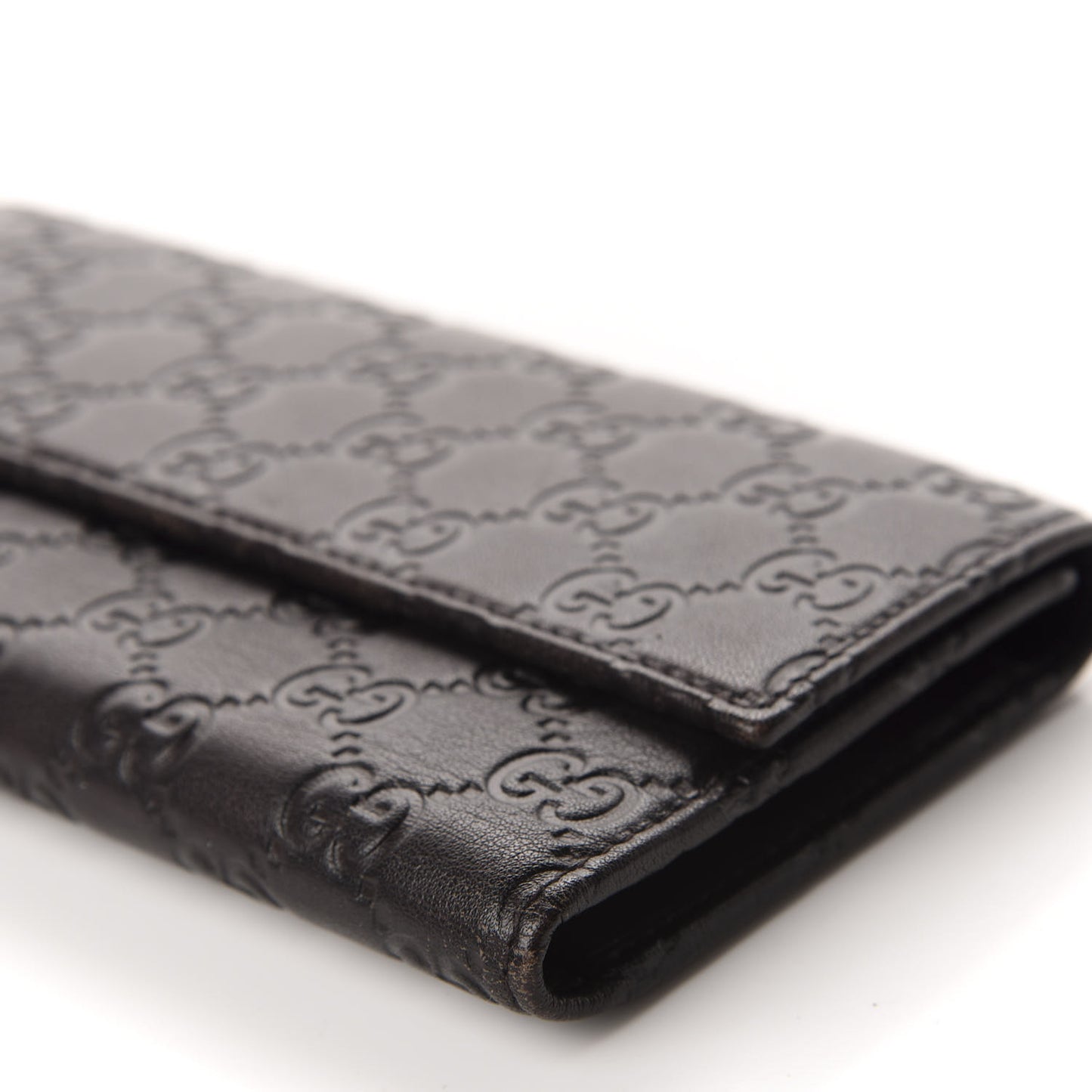 Guccissima Continental Flap Wallet Chocolate
