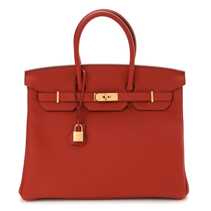 Hermes Togo BIRKIN 35 Rouge Garance 1 of 11