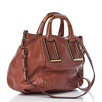 Chloe Tumbled Lambskin Medium Ethel Satchel Nutmeg Moka 3 of 13