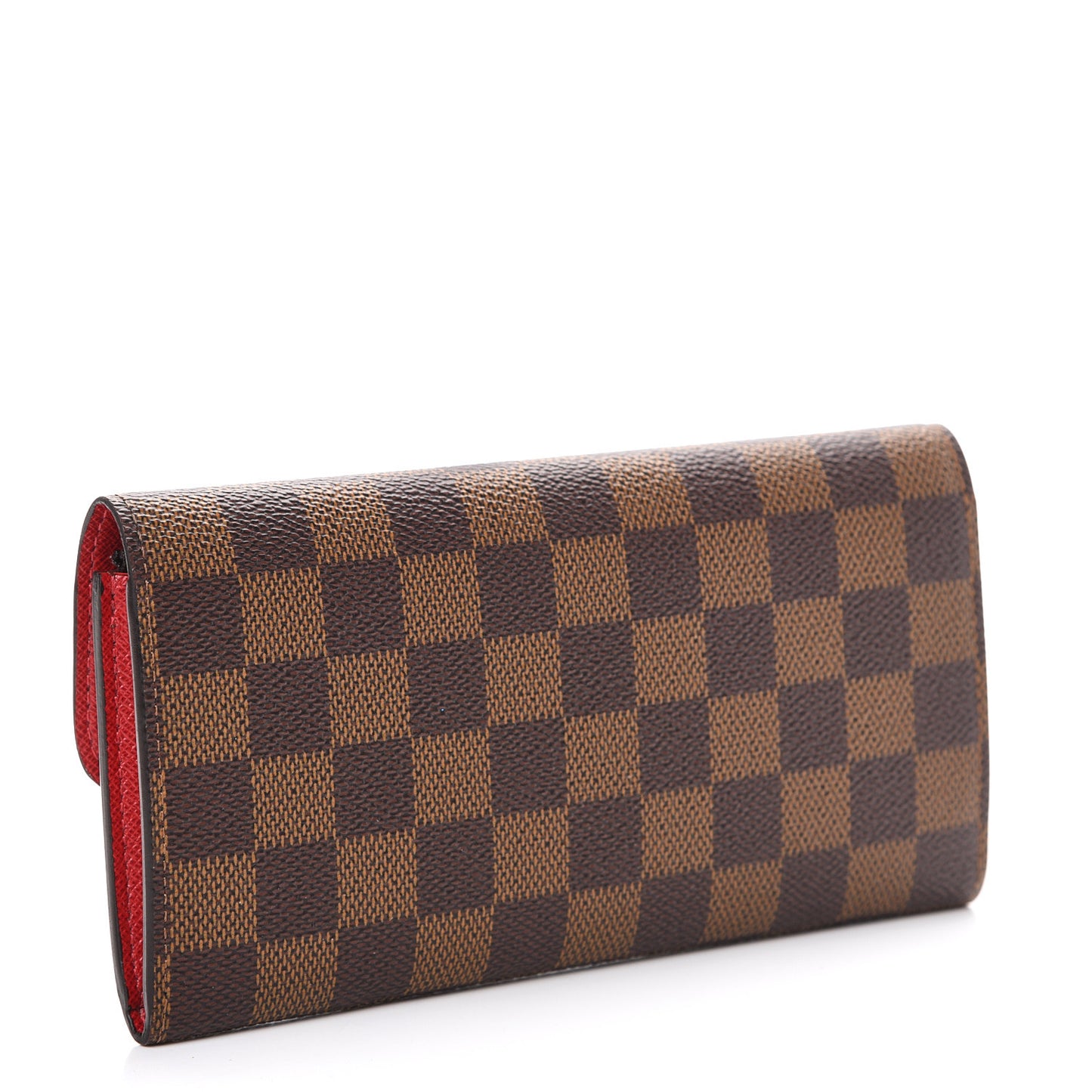 Damier Ebene Emilie Wallet Red