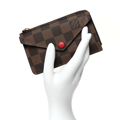 Louis Vuitton Damier Ebene Recto Verso Card Holder Red 2 of 7