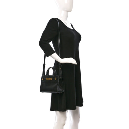 Saint Laurent Smooth Calfskin Manhattan Nano Shopper Tote Black 2 of 8