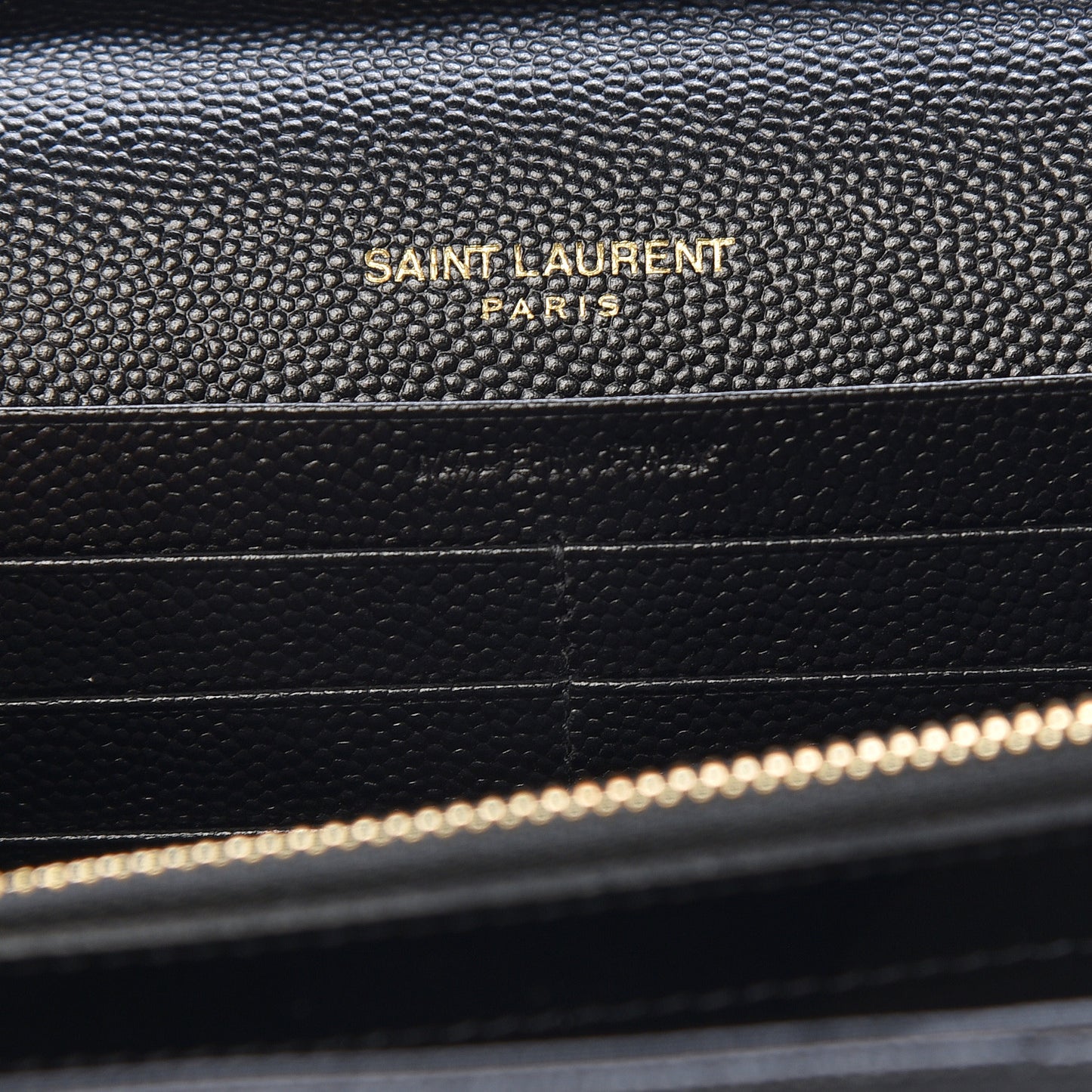Grain De Poudre Matelasse Chevron Monogram Chain Wallet Black