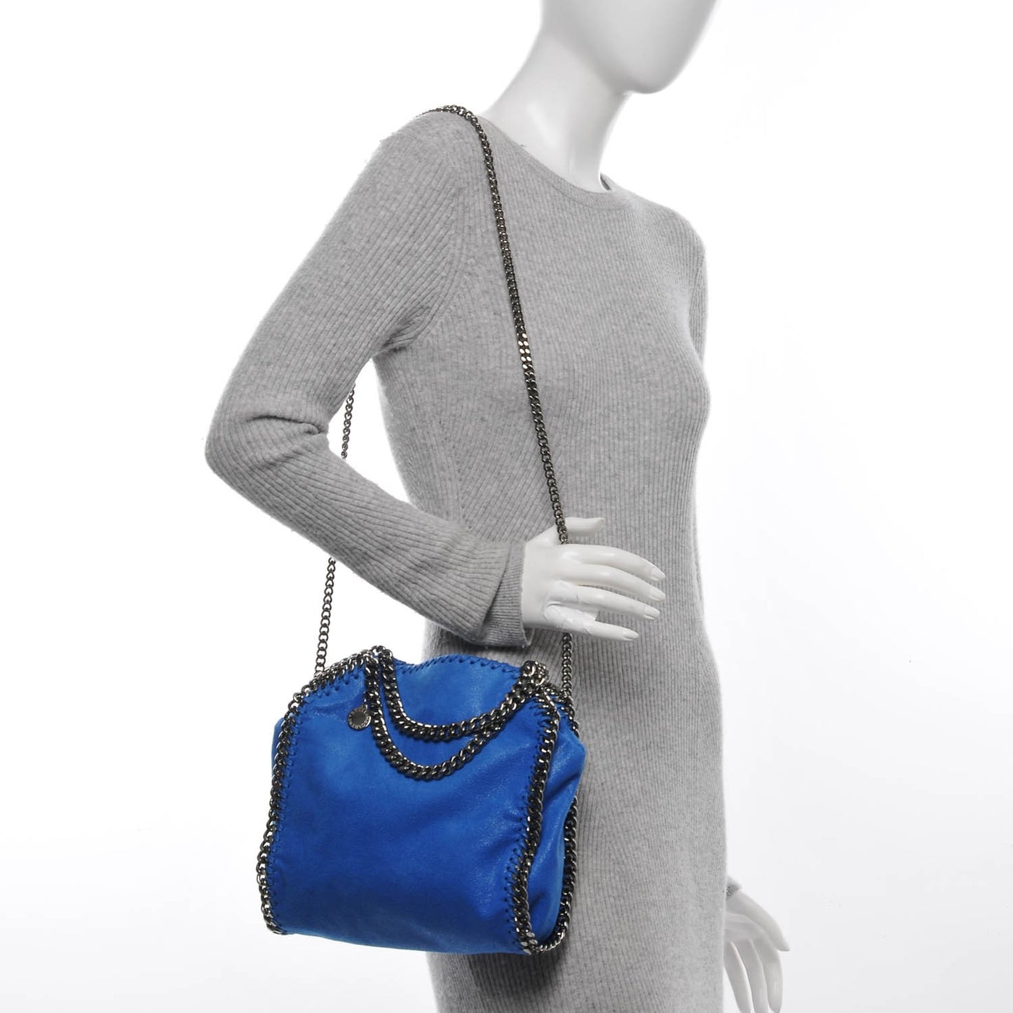 Shaggy Deer Mini Falabella Tote Blue