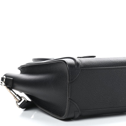 Celine Drummed Calfskin Nano Luggage Black 7 of 8