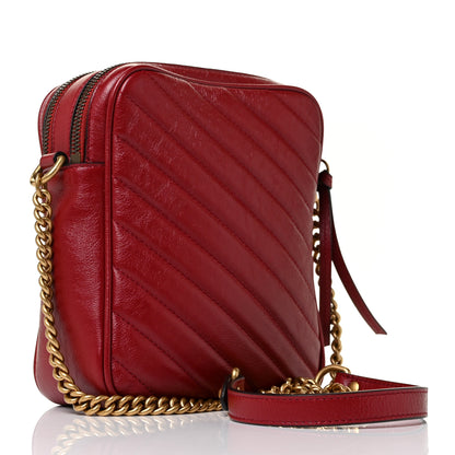 Gucci Azalea Calfskin Matelasse Diagonal Tall GG Marmont Crossbody Bag Romantic Cerise 3 of 8