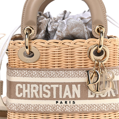 Christian Dior Wicker Oblique Mini Lady Dior Bag Beige 8 of 10