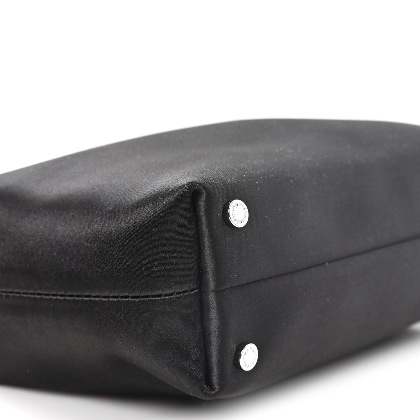 Satin Crystal Heiress Pouch Black