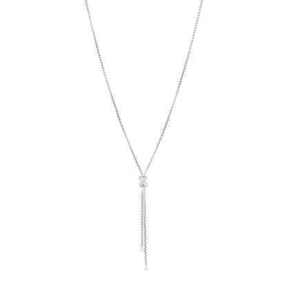 David Yurman Sterling Silver Diamond Petite X Lariat Necklace 1 of 6