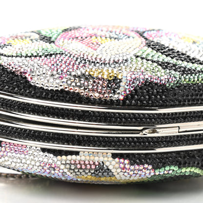 Judith Leiber Swarovski Crystal Flower Minaudiere Clutch Gold Multicolor 9 of 10
