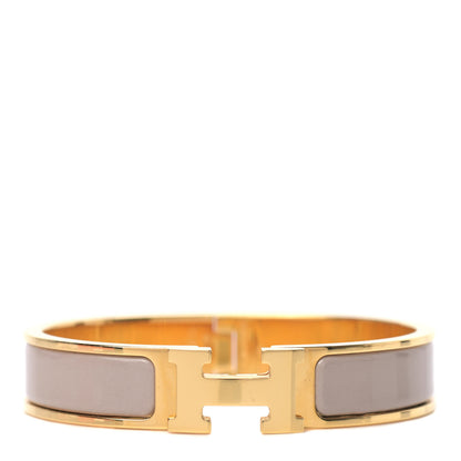 Hermes Enamel Narrow Clic Clac H Bracelet PM Marron Glace 1 of 4