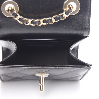 Chanel Lambskin Quilted Mini Trendy CC Chain Wallet Black 5 of 9