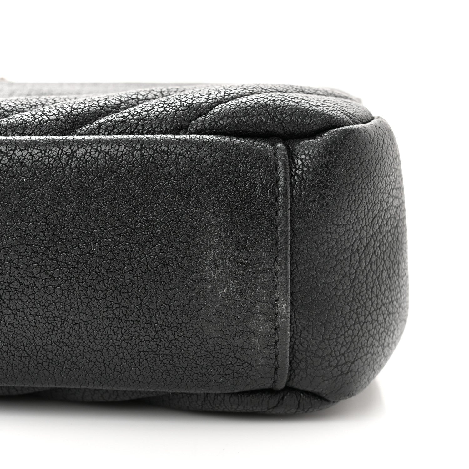Saint Laurent Sheepskin Matelasse Chevron Monogram Medium College Bag Black 11 of 13