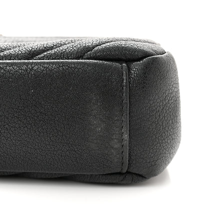 Saint Laurent Sheepskin Matelasse Chevron Monogram Medium College Bag Black 11 of 13