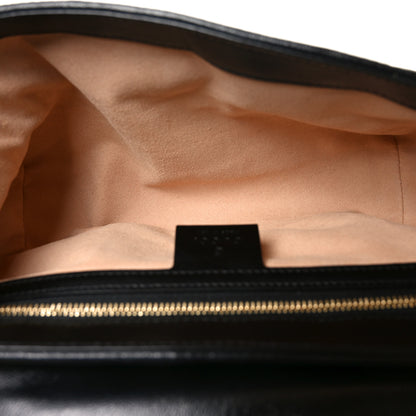 Gucci Monogram Matelasse Diagonal Small GG Marmont Shoulder Bag Beige Black 5 of 11