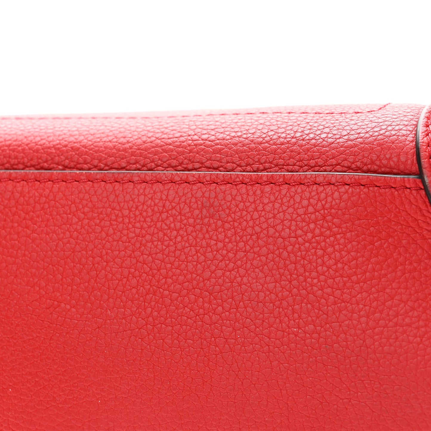 Drummed Calfskin Micro Luggage Coquelicot
