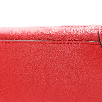 Celine Drummed Calfskin Micro Luggage Coquelicot 10 of 17